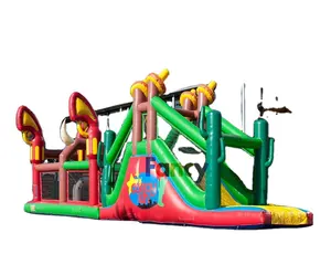 2024 water theme park inflatable obstacle/adult inflatable 5k obstacle course/inflatable obstacle course toxic meltdown for sale