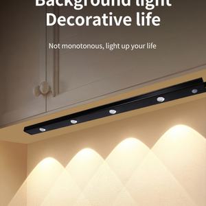 Barre lumineuse LED magnétique rechargeable sans fil avec détecteur de mouvement pour armoire, lampe murale de cuisine et salle de bain - Product Image 4
