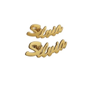 Boucles d'oreilles Haomi en acier inoxydable or rose, personnalisables avec nom et lettres, tendance, pour animaux de compagnie, cadeau de Noël, d'anniversaire ou de fête - Product Image 6