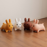 Tabouret Lapin Créatif de Designer Nordique, Mobilier de Maison, Chaise Moderne Simple pour Salon, Chaise Inclinable pour Enfants de Maternelle (1 an)