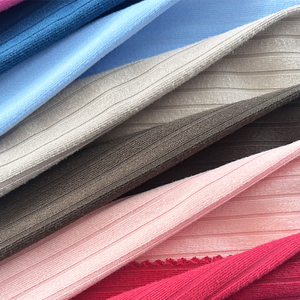 新デザイン 快適ストレッチニット 93%ポリエステル 7%スパンデックス 8*3リブ 無地生地 女の子 男の子 Tシャツ 下着 ワンピース パジャマ ナイトガウン用 - Product Image 5