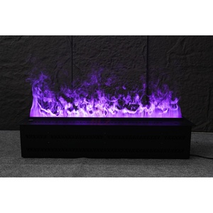 <span class=keywords><strong>Cheminée</strong></span> électrique à vapeur d'eau 3D à flamme <span class=keywords><strong>LED</strong></span> multicolore réglable et personnalisable de 50 cm, avec application, en promotion - Product Image 4