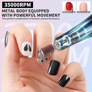 Professional Electric <b>Nail</b> Drill Kit 35000RPM with 14PCS Bits Pink Portable Rechargeable Cordless File Machine - Product Image 2