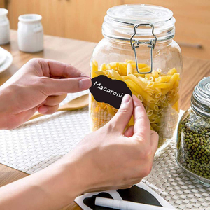 Reusable Erasable Black Board Waterproof Removable Storage <strong>Bin</strong> Chalk Board Sticker <strong>Label</strong> for Jar Glass Bottle Kids - Product Image 6