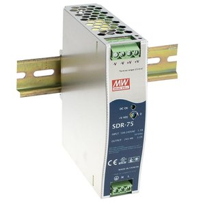 Fuente de Alimentación Mean Well SDR-75 para Riel DIN, 24V 3.2A 75W, Salida Única, Industrial - Product Image 1