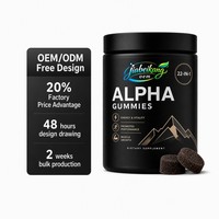 Compléments Alimentaires Personnalisés à Base de Plantes pour l'Énergie et la Force – Gummies Alpha Male Complex pour Hommes