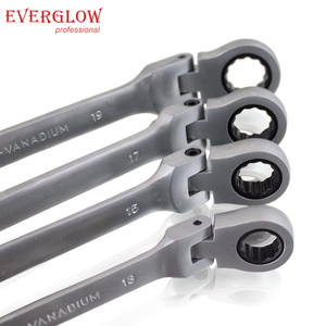 7 Piece Combination Flexible Metric <strong>Ratchet</strong> <strong>Spanner</strong> <strong>Set</strong> 180 Angled Adjustable Head Include 8 10 12 13 mm 14 17 19mm with Holder - Product Image 3