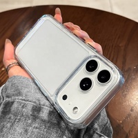 Coque de téléphone transparente en PC rigide antichoc de luxe avec pare-chocs en silicone souple pour iPhone 17 16 15 14 13 12 Pro Max X XR Nouveau