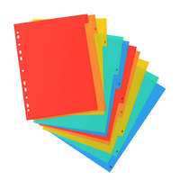 Archivador A4 de papelería de oficina personalizado, separador de índice de Color, Pestaña de plástico, separador de índice de hojas sueltas