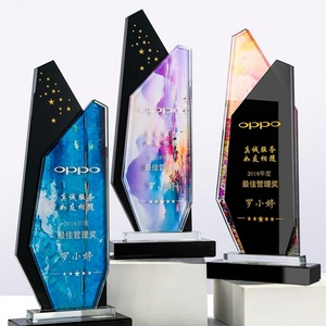 Trophée en verre en forme d'étoile d'oiseau, cristal de sublimation, de Chine, pour la récompense des gagnants, Torch Mountain Shield, personnalisé - Product Image 3