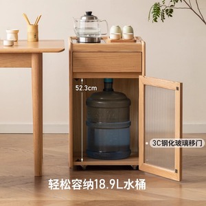 Mueble de Madera Maciza para Té con Función de Tetera y Barra de Té, Mueble Auxiliar Móvil para Sala de Estar para Uso Doméstico - Product Image 3