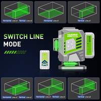 Huepar ZK03DG 3D Vert Laser Niveau Auto Nivellement 12 Lignes 360 Degrés Auto Intérieur Extérieur Carrelage Laser Outil