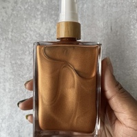 Huile pour le corps scintillante Golden Brown Vente en gros Huile pailletée pour le corps Maquillage éclatant pour la peau Produits de beauté