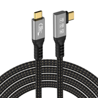 Cable de Datos USB4.0 Tipo-C a Tipo-C de 1m, 40G 80G Superspeed, Carga Rápida PD240W, con Blindaje Trenzado