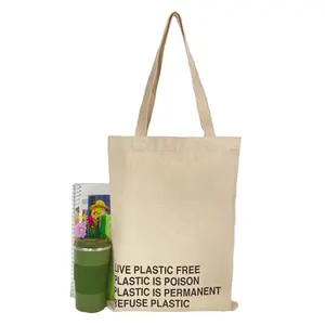 Toptan ekolojik kanvas çanta özel Logo düz organik küçük boş tuval Sling sepet alışveriş çantası