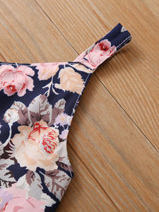 Ensembles de vêtements pour filles, chemises à fleurs sans manches pour enfants, pantalon court, mode estivale - Product Image 3