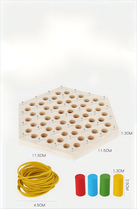 2024 nuevo rompecabezas de cuatro personas juego multifuncional cadena interactiva triángulo ajedrez Montessori juguetes para niños niñas - Product Image 6