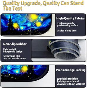 Di alta qualità in gomma Oem Non Slip Mouse Pad Van Gogh la notte stellata tastiera del Computer grande tavolo da gioco tappetino per Mouse - Product Image 2