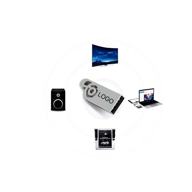 Beckon Custom Logo Car USB Flash Drive 16GB/32GB/64GB High-Speed USB 2.0/3.0 Metal Pendrive Lossless Sound Quality-Classic Style