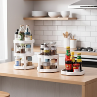 Plateau de Rangement Rotatif Multifonctionnel pour Épices de Cuisine, Huile, Sel, Sauce, Vinaigre – Idéal pour Coin de Cuisine ou Plan de Travail – Vente en Gros