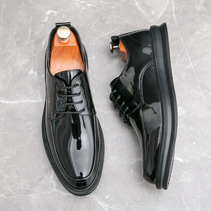<span class=keywords><strong>Zapatos</strong></span> <span class=keywords><strong>de</strong></span> vestir <span class=keywords><strong>de</strong></span> Color blanco con punta en pico con cordones Oxfords Ocasión formal <span class=keywords><strong>Zapatos</strong></span> casuales <span class=keywords><strong>de</strong></span> <span class=keywords><strong>charol</strong></span> duraderos para hombres - Product Image 4