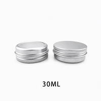 Boîte de parfum solide en aluminium de 30 ml avec bouchon à vis, imprimée à l'écran, pour cosmétiques, soins de la peau et crème pour le visage