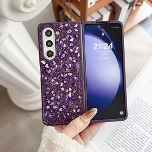 Housse de téléphone portable avancée en pierre bling avec strass pour Samsung ZFold 6/5/4/3, étui de protection antichoc - Product Image 5