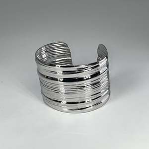 Stainless Steel Cuff Bracelet PVD Gold Plated Resistant Sustainable Fashion Jewelry <b>for</b> Women and <b>Men</b> - Product Image 1