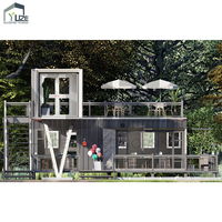 Casa Prefabricada de Oficina Moderna y Lujosa Personalizable de 2 Pisos en Contenedor para Cafetería y Restaurante