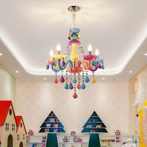 Lampadario Moderno a Forma di Macaron <span class=keywords><strong>per</strong></span> Bambine, Cristallo Rosa Arcobaleno <span class=keywords><strong>per</strong></span> Soggiorno - Product Image 5