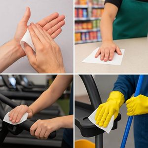 Lingettes humides antiseptiques et antibactériennes non tissées, 800 unités, vente en gros d'usine, emballées individuellement, pour yoga, seau, baril, salle de sport - Product Image 6