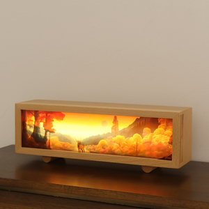 Lampe de table en bois avec cadre lumineux 3D Anime, haut-parleur, veilleuse pour enfants - Product Image 5