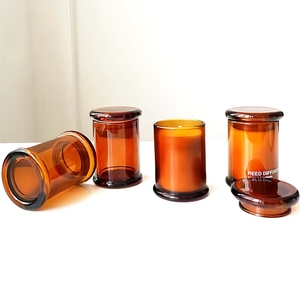 Bocaux à bougie en verre vide transparent 2.75 oz 8 onces 12 fl.oz Pot à bougie en verre Elite avec couvercle en verre pour <span class=keywords><strong>les</strong></span> déractions à la maison - Product Image 1