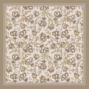 Ethnic Floral Vine Digital Print <b>Scarf</b> 70*70cm Polyester Satin <b>Square</b> Neck <b>Scarves</b> for Women All-Season Styling & Gifting - Product Image 3