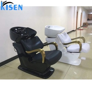 Muebles de Salón de Belleza y Peluquería Kisen, Moderna Silla de Lavado de Cabello con Lavabo Trasero en Venta - Product Image 3