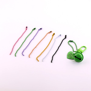 อุปกรณ์ตกแต่งเครื่องประดับโซ่ลูกปัดสีสัน DIY ปรับแต่งได้ โซ่เหล็กทาสีโลหะ ห่วงโซ่หัวเข็มขัดกระเป๋า สปริง 2024 - Product Image 3