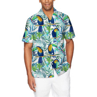 Chemise hawaïenne pour homme à manches courtes, imprimé floral tropical, boutonnée, décontractée, chemise de plage, imprimé 3D, Aloha, vêtements de vacances