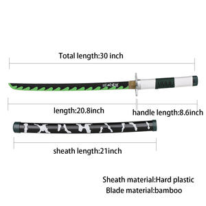 ดาบของเล่นอนิเมะดาบพิฆาตอสูร ชินาซูกาวะ เก็นยะ ขนาด 30 นิ้ว ดาบสั้นสำหรับคอสเพลย์ - Product Image 2