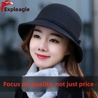 Nouveau Chapeau Fedora Rayé Élégant pour Femme, Style Rétro Britannique, 100% Coton Imperméable, Collection Printemps-Automne 2026