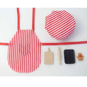 <span class=keywords><strong>Casa</strong></span> <span class=keywords><strong>de</strong></span> <span class=keywords><strong>muñecas</strong></span> chef sombrero delantal tabla <span class=keywords><strong>de</strong></span> cortar rodillo muñeca vajilla conjunto - Product Image 2