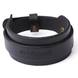 Leather <b>Bracelet</b> 75mm Retro Punk Men's Fashion Gift Jewelry in Yellow Black Wine <b>Red</b> Brown - Product Image 4