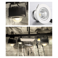 Radiateur de refroidissement LED COB 100W en aluminium anodisé doré D160