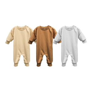 Tutina per Neonati in Tessuto Organico Francese a Maniche Lunghe con Bottoni, Stile Occidentale, 0-6 <span class=keywords><strong>Mesi</strong></span>, <span class=keywords><strong>12</strong></span>-18 <span class=keywords><strong>Mesi</strong></span>, Vendita all'Ingrosso Personalizzata - Product Image 6