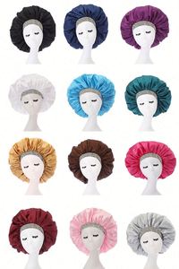 Silky Jewel <b>Extra</b> <b>Large</b> Rhinestone Bling Diamond Satin Bonnet Night Sleep Cap Wrap for Curly Hair Promotion Gift - Product Image 2