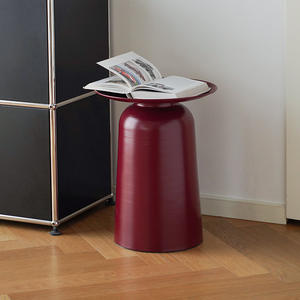 โต๊ะกาแฟเหล็กดัดเล็กๆสไตล์นอร์ดิกห้องนั่งเล่นทันสมัยมีโซฟาข้างเตียงโต๊ะเข้ามุม - Product Image 2