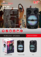 Altavoz Karaoke para el Hogar, Tweeter de 8 Pulgadas, 10w, 3 Botones, Bluetooth, TWS, Pantalla LED, USB, TF, FM, Micrófono con Cable, para Fiestas de Cumpleaños y al Aire Libre