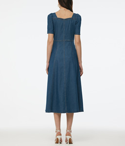 Vêtements de mode de créateur Robe en <span class=keywords><strong>denim</strong></span> de coton pour dames Robes pour femmes quantité minimale de commande bas par les fabricants de vêtements - Product Image 2