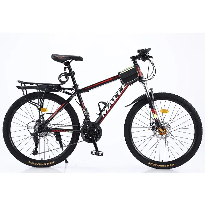 Fabricant en gros 24 26 27.5 29 vélo de montagne en alliage d'aluminium vélo de sport pour adulte avec étagère arrière, produits de charge