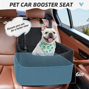 Siège de voiture pour chien et chat en gros, détachable, lavable, avec poches de rangement, siège surélevé pour chien avec coussin épais - Product Image 3