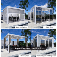 Pergola bioclimatique motorisée en aluminium moderne Mirador pour terrasse, jardin, cour